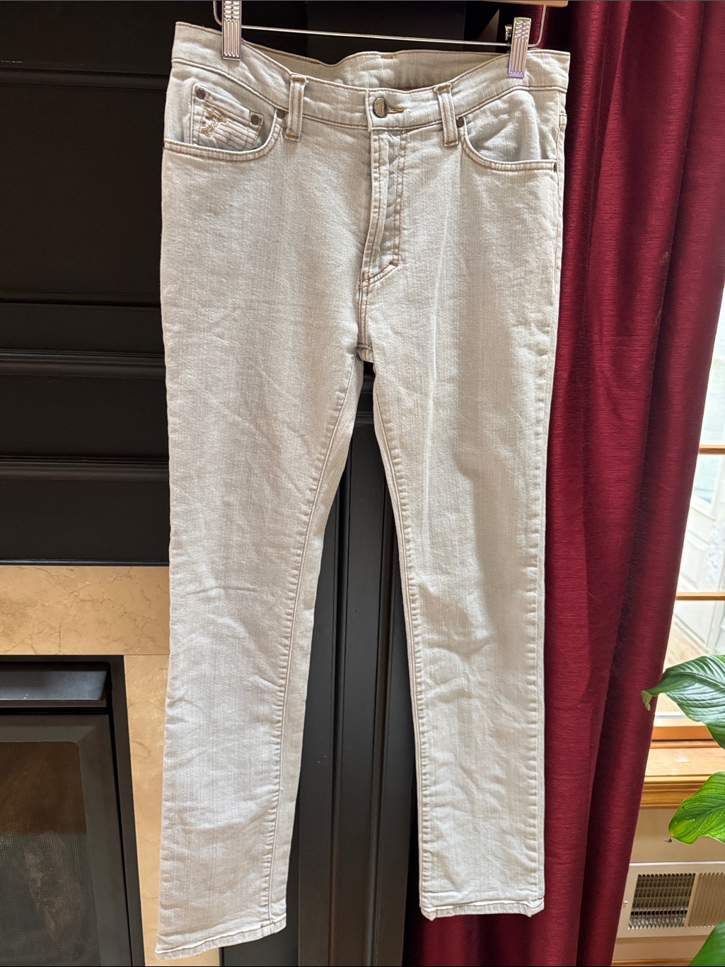 Versace Collection Slim Straight Light Gray Jeans Sz 29